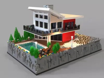 Lego Villa 3D model