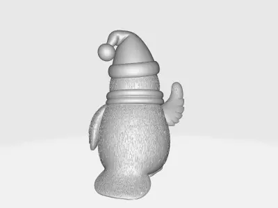 Cute Christmas Penguin 3D Print Holiday Penguin Figurine 3D print model