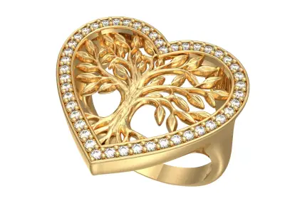 Tree of Life Ring 3D print model