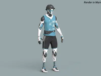 Robot RX-104 - Game Ready 3D Model Low-poly 3D model
