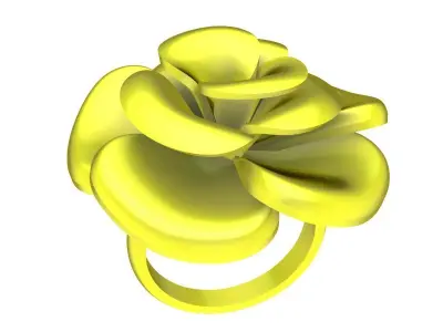 Luxury Flower Ring 3D Model for Jewelry Casting 4431 3D print model