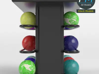 Bowling table rack 2 3D model