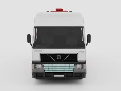 Tanker truck Low-poly 3D model