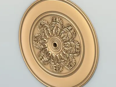 Round rosette 051 3D model
