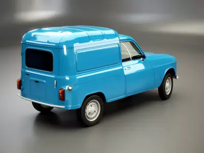 Renault 4 Van Low-poly 3D model