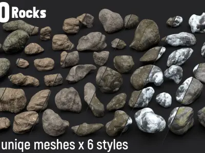 Ac rock - unreal engine  Low-poly 3D model