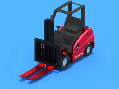 low poly clark forklift truck Low-poly 3D model