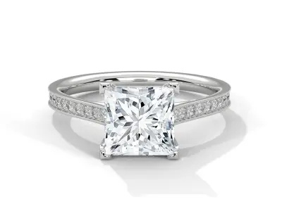 solitaire ring with detail images and 360 render videos 98 3D print model
