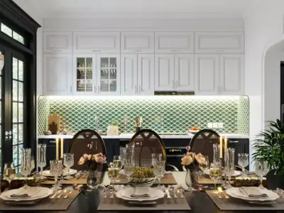 Southeast Asian style interior space 3D model