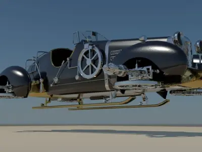 Fantasy Flying car 3D model