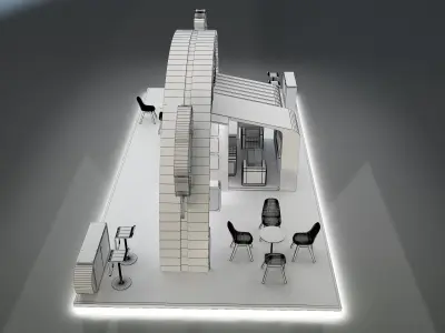 Booth Exhibition Stand a640 3D model
