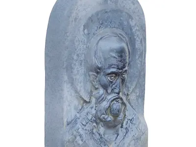 Stone image of Nicholas the Wonderworker 3D model