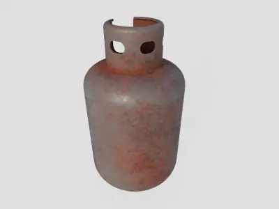 Gas Bottle M6 old version  Low-poly 3D model