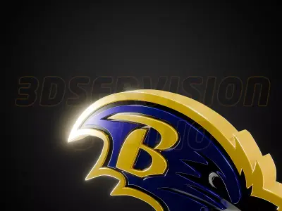Baltimore Ravens logo - Cinematic - 3D print 3D model