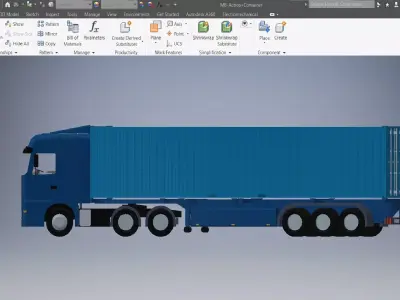 Actros Container 3d model 3D model