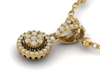 Pendant Necklace 3D print model 20