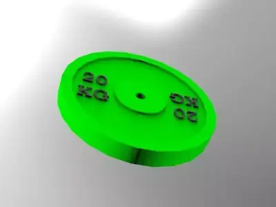 Bumper Plate 20 Kg 3D print model