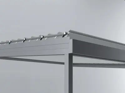 Aluminum Pergola Buffle System 3D model