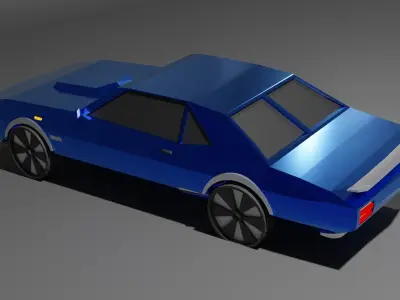 Chevrolet Camaro 1969 SS Low-poly 3D car model Free low-poly 3D model