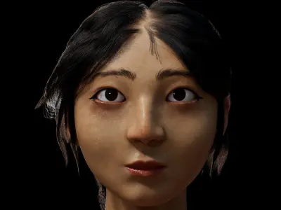 Realistic Girl Character  3D model