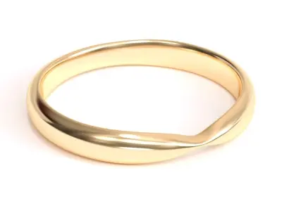 Tiffany wedding band ring 3D print model