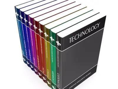 Books Set technology 3D model