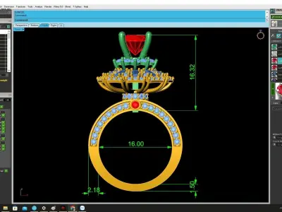 Luxury Multi Halo Round Diamond Ring for Women 4328 3D print model