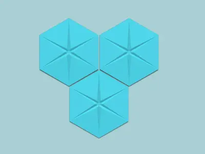 Hexagonal Wall Panel A19 Star - Interior Design Decoration 3D print model