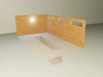 Garage interior Low-poly 3D model