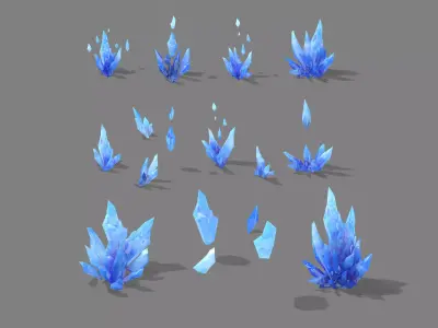 Stone Rainbow City - Crystal Combination 3D model