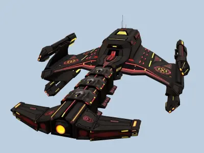 Spaceship EVO Low-poly 3D model