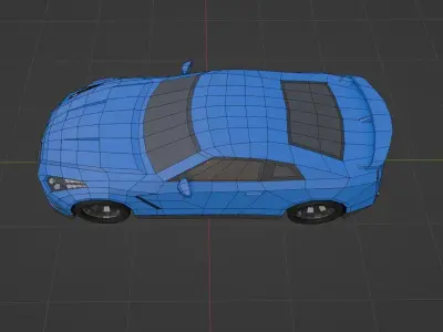 Sport Car LowPoly Low-poly 3D model