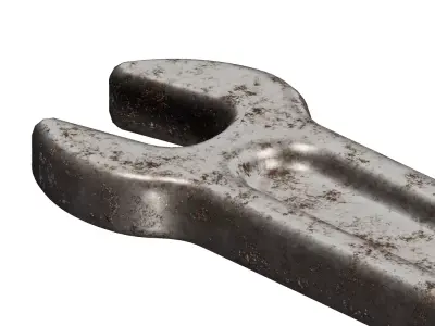 Rusty Workshop Spanner 3D model