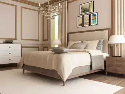 Modern Bedroom 3D model purchase