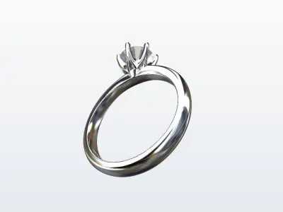 engagement ring 3D print model