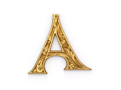 Alphabet Letter A Pendant 3D print model