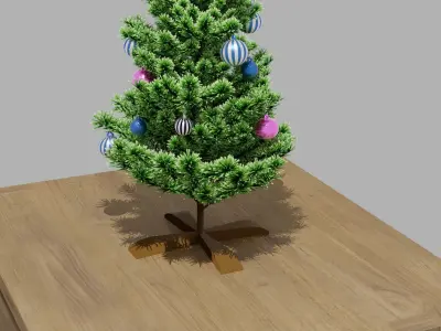 Table Christmas tree 47 cm 3D model