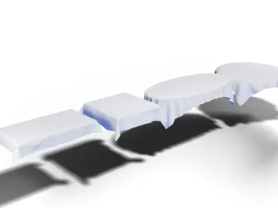 Tablecloth Set  Free 3D model