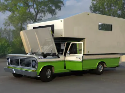 Surveillance Pickup Truck 3D model