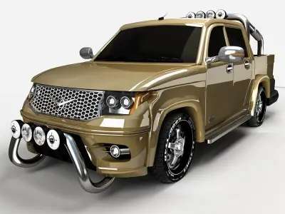 UAZ pickup sport 3D model
