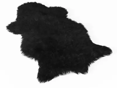 Bedside Sheepskin Rug 08 3D model
