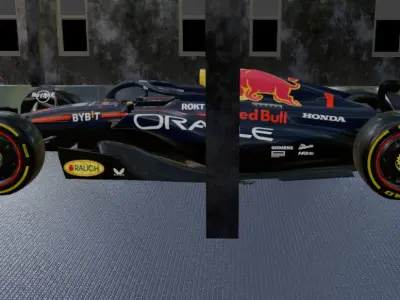 Formula 1 showroom Low-poly 3D model