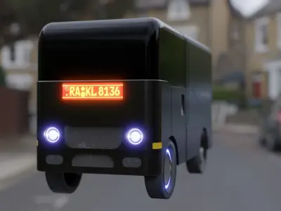 Sci Fi kei truck  Low-poly 3D model