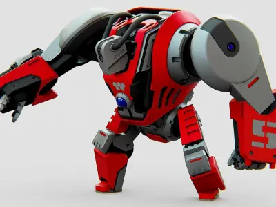 GORILLA BOT Rigged for Unreal Engine - Unity - MIXAMO  3D model