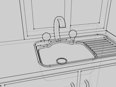 Kitchen Design 1 Low-poly 3D model