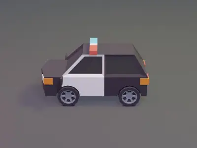 Police Vehicle Low-poly 3D model
