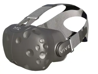 HTC VR Headset Low-poly 3D model