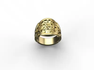 King Solomon Ring 3D print model