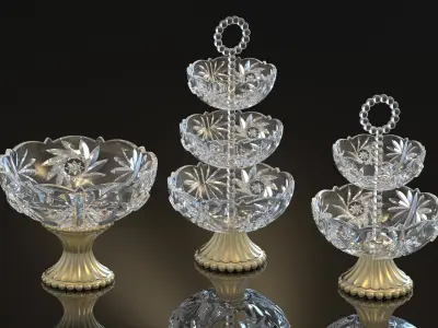 Decorative Glass Sweets plate  3D print model