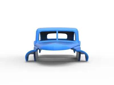 Shell of Vintage Asphalt Modified stock car V5 Scale 1 to 25 3D print model